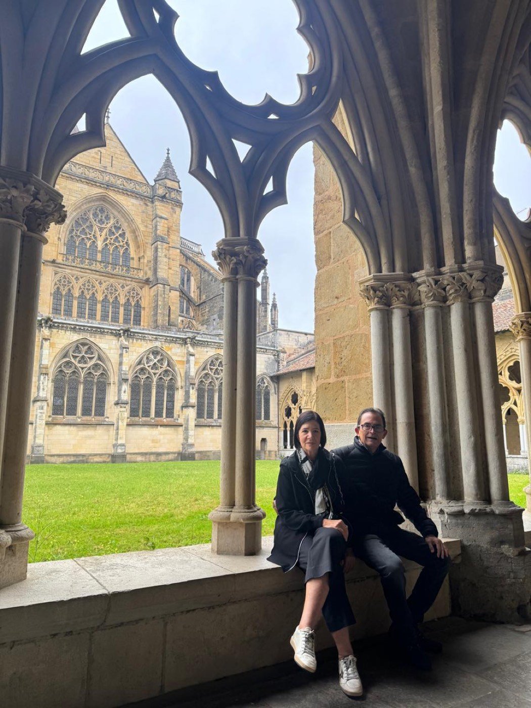 Gothic cloister of Bayonne Cathedral in the old town