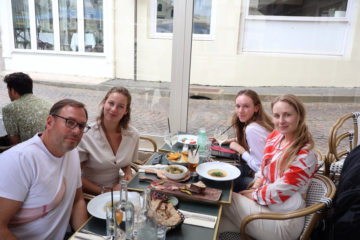 Table set with local Basque food, sharing plates